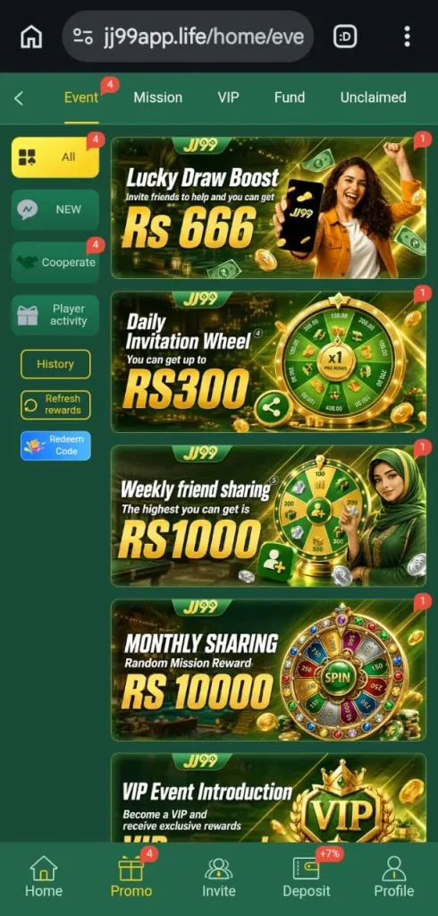 jj99 game bonuses& pormotions