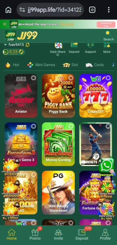 jj99 game lobby image